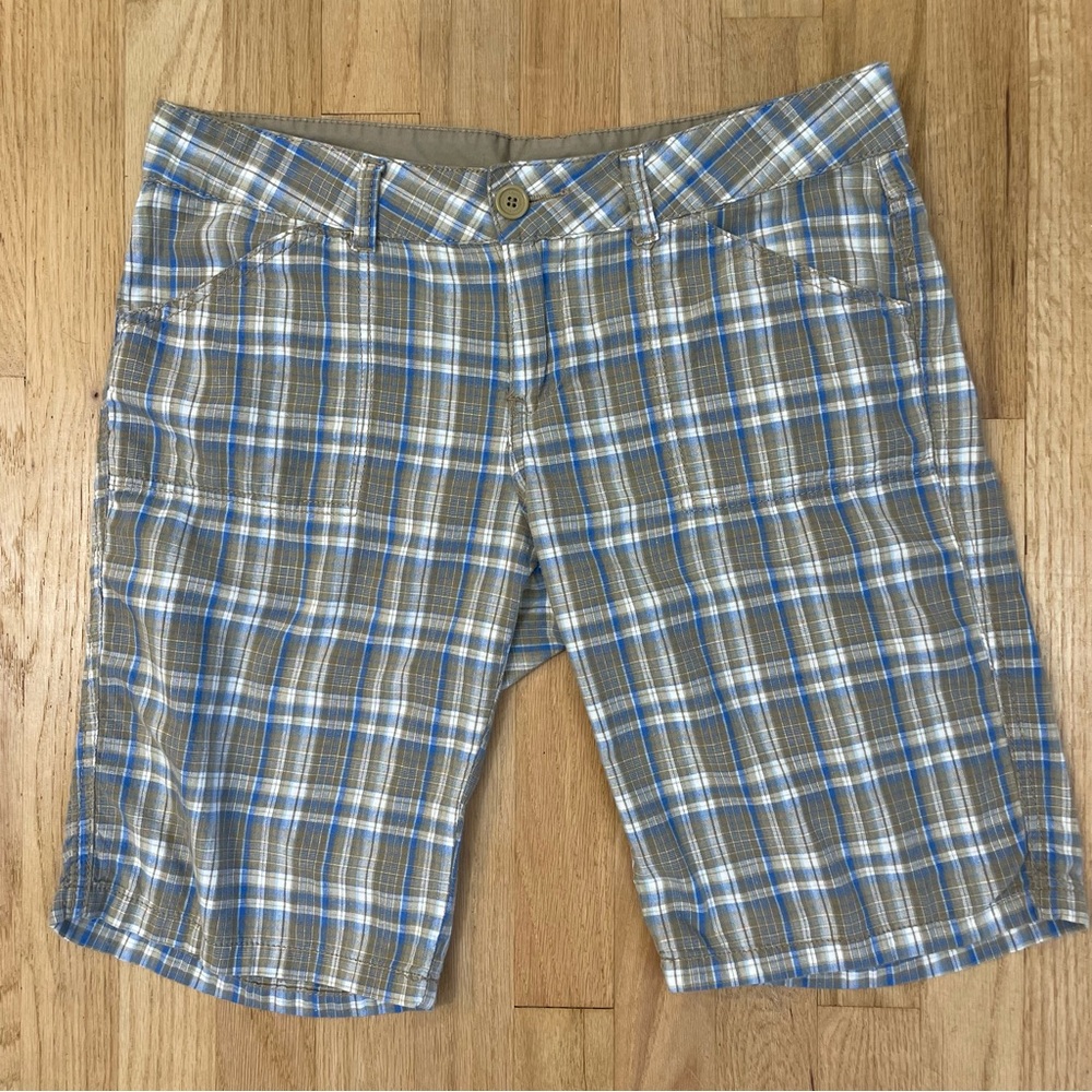 UNIONBAY Plaid Bermuda Shorts in Brown and Blue - Picture 11 of 15